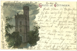 Allemagne CPA Gottingen Gruss Litho Bismarkturm 1904 - Goettingen