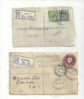 2 LR  De GRDE BRETAGNE  De 1923  ( Entier ).+ Un Feuillet D'oblitérations Diverses.......à Voir...... - Sonstige & Ohne Zuordnung