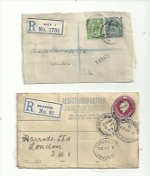 2 LR  De GRDE BRETAGNE  De 1923  ( Entier ).+ Un Feuillet D'oblitérations Diverses.......à Voir...... - Otros & Sin Clasificación