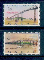 ! ! Macau - 1974 Taipa Bridge (Complete Set) - Af. 435 To 436 - MNH - Unused Stamps
