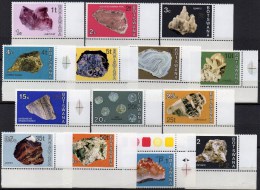 Mineralien 1976 Botswana 155/68I ** 145€ Amethyst Achat Quarz Stilbit Mamor Jaspis Zitrin Pyrit Diamant Set Of Südafrika - Botswana (1966-...)
