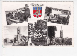 TOULOUSE (31-Haute-Garonne), Blason, Jardin Du Musée, Tour Des Augustins, Statue Du Poète Goudouli...1957, Lecoeur - Banques