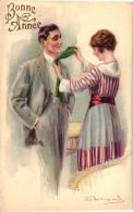 7 Postcards  Illustrator  Signed  Bompard Couples ART Fashion Mode Dancing Danser Fascinating Woman - Bompard, S.