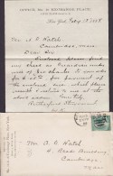 United States OFFICE No. 16 EXCHANGE PLACE, NEW YORK 1888 Cover Lettre CAMBRIDGE Mass. Incl. Original Letter - Briefe U. Dokumente