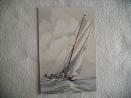 BELLE ILLUSTRATION....YACHT DE LA GRANDE CLASSE GREE EN COTRE COURANT GRAND LARGE.. - Haffner