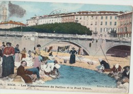 Cpa  06 Alpes Maritimes  Nice Les Blanchisseuses Du Paillon Et Le Pont Vieux - Old Professions