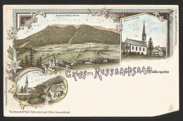 RUSSBACHSAAG Russbach Bei Abtenau Salzburg Kirche Pfarrhof Postamt Ca. 1900 Defekte Karte - Abtenau