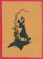 166657 / SILHOUETTE - CZECH Illustrator - WOMAN Faithful Grapes From The Vineyard  L09 R/0283 Czechoslovakia - Scherenschnitt - Silhouette