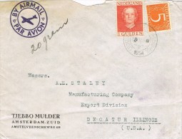 12249. Carta Aerea A;STERDAM ZUID (Nederland) Holland 1954 - Storia Postale