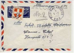 Enveloppe F.M. - Poste Aux ARMEES, 1950 , Par Avion - 1927-1959 Cartas & Documentos