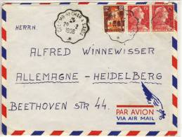 FRANCE / ALGERIE - Lettre PAR AVION Algerie,  1956, Lettre Annuler Railway - Posta Aerea