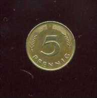 - ALLEMAGNE RFA . 5 PF. 1980 . - 5 Pfennig