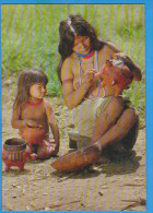 POSTCARD BRAZIL  NATIVE RESERVE OF XINGU WOMEN  SEMI NUDE UNUSED - America