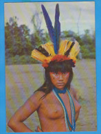 POSTCARD BRAZIL  NATIVE RESERVE OF XINGU WOMEN  SEMI NUDE UNUSED - Amérique