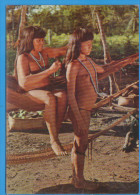 POSTCARD BRAZIL  NATIVE RESERVE OF XINGU YOUNG GIRLS  SEMI NUDE UNUSED - Amérique