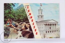 Vintage 1968 Air Mail United States Postcard - Greetings From Tennessee - Nashville