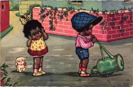 6  Postcards  Illustrateur Signed Magret Boriss  Fascinating ART Fashion Mode Children Playinfgblack People - Boriss, Margret