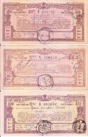 INDIA 3V DIFF. 100 RUPEES POST OFFICE NATIONAL SAVINGS CERTIFICATE - DISCONTINUES IN 1970 - Inde