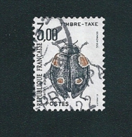 N ° 111  Timbre Taxe Insectes Coléoptères Adelia Alpina France Oblitéré 1982 - 1960-.... Usati