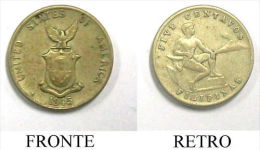 V Moneta Coin Coins Filipinas 1945 1 Moneta Filipinas - Otros & Sin Clasificación