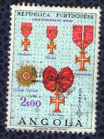 Angola 1967 Oblitéré Rond Used Insigne Ordre Militaire Ordem Militar De Cristo - Angola