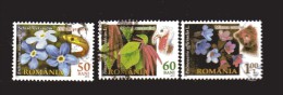 Romania - ° 2012 -  Fiori.  3 Valori. - Used Stamps