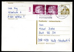 BERLIN P111 A Antwort-Postkarte Gebraucht Wetzlar - Halle-Neustadt 1979 - Postkarten - Gebraucht