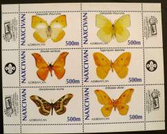 AZERBADJIAN PAPILLONS Feuillets 6 Valeurs  NEUFS  Emis En 1997 A L´occasion De L´exposition ASIA 97 - Mariposas