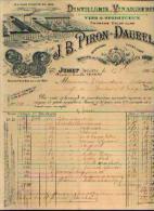 JUMET - Distillerie - Vinaigrerie Vve F. PIRON - COREMANS (1905) - Frontispice Illustré - 1900 – 1949