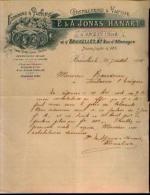 ANZIN (Fr) & BXL : Document Commercial « Distillerie à Vapeur E. & A. JONAS - HANART (1905) - Frontispice Illustré - 1900 – 1949