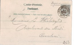 BELGIË : AMBULANT / TREINPOST : ZK (Esival)  PZ (B) " LIEGE - ERQUELINNES  1 / 27 MARS   1-5 1905" - Bahnpoststempel