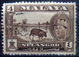 SELANGOR 1961 4c Ricefield USED - Selangor