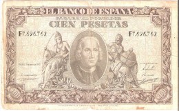 BILLETE DE ESPAÑA DE 100 PTAS DEL 9/01/1940 SERIE F  EN CALIDAD BC  (BANKNOTE) - 100 Pesetas