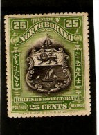 NORTH BORNEO 1911 25c  SG 178 PERF 13½ - 14  MOUNTED MINT Cat £22 - North Borneo (...-1963)