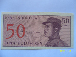 BANCONOTE   INDONESIA  50  SEN   FIOR DI STAMPA - Indonésie