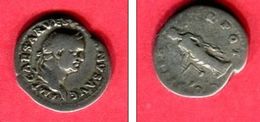 VESPASIEN  DENIER  C 94A)  TB 55 - The Flavians (69 AD Tot 96 AD)