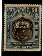 NORTH BORNEO 1911 50c  SG 179 PERF 13½ - 14  MOUNTED MINT Cat £22 - Noord Borneo (...-1963)