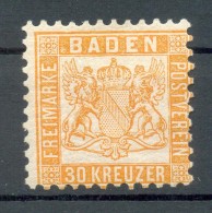 Baden 22a FARBE* 180EUR (Z3771 - Neufs