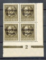 Bayern 124IIAI PLNR PLATTENNUMMER+TYPE!!**POSTFRISCH BPP 200++EUR (Z3590 - Mint