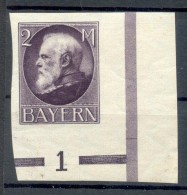 Bayern FRIEDENSDRUCK 105IU PLNr PLATTENNUMMER**POSTFRISCH+gepr. (Z3585 - Mint