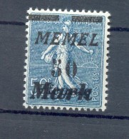 Memel 123bI ABART**POSTFRISCH BPP 70EUR (72223 - Memel (Klaipeda) 1923