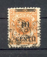 Memel 169BI TYPE Gest. BPP 40EUR (72463 - Memel (Klaipeda) 1923