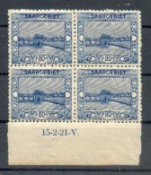Saar 62 Br DRUCKDATUMS-TEIL**POSTFRISCH (Z4072 - Unused Stamps