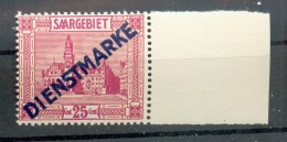 Saar DIENST 14XIV ABART**POSTFRISCH (72382 - Oficiales