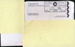 Enveloppe, Vignette D'Affranchissement International (Canada-France, 25-03-2015), Postage 2,50, Winnipeg MB... - Automatenmarken (ATM) - Stic'n'Tic