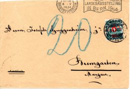 SUISSE. Enveloppe De La Suisse De 1914. Carte Taxée. - Taxe