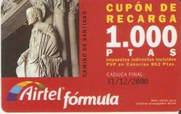 ACR-042/2 TARJETA CAMINO DE SANTIAGO DE 1000 PTAS ESTATUA - Airtel