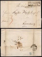 Germany 1867 Postal History Rare Stampless Cover + Content Freienwalde Nuernberg DB.318 - Prefilatelia