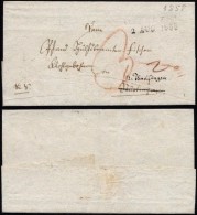 Germany 1858 Postal History Rare Stampless Cover DB.320 - Préphilatélie