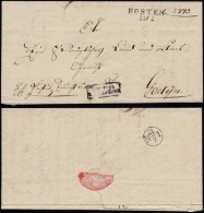 Germany 1841 Postal History Rare Stampless Cover + Content Hosten DB.323 - Prephilately